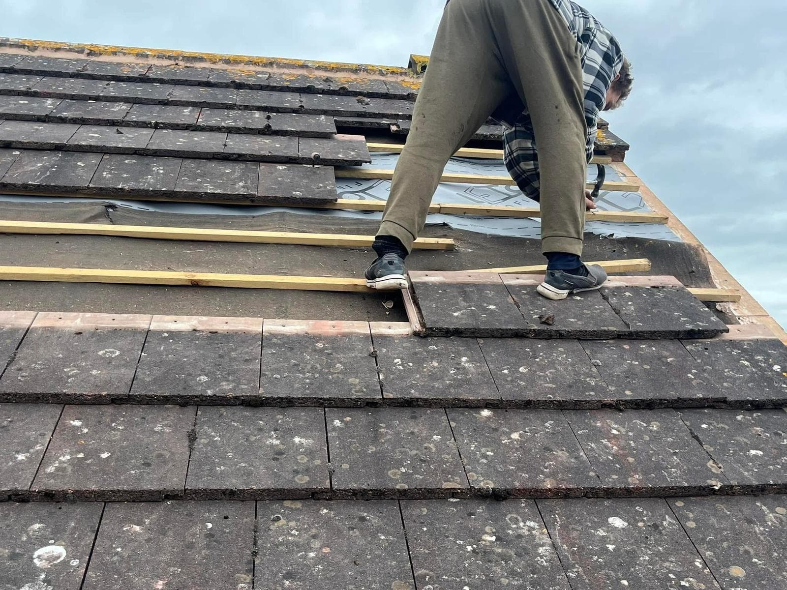 Tile Roof Repair Work